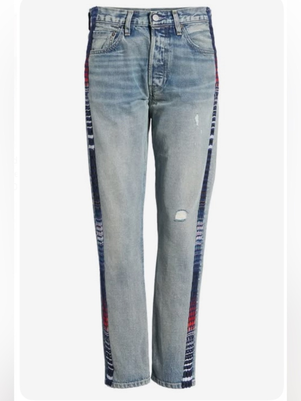 Levi’s 501 made and crafted Jean with side woven accent stripes Anthropologie 25
